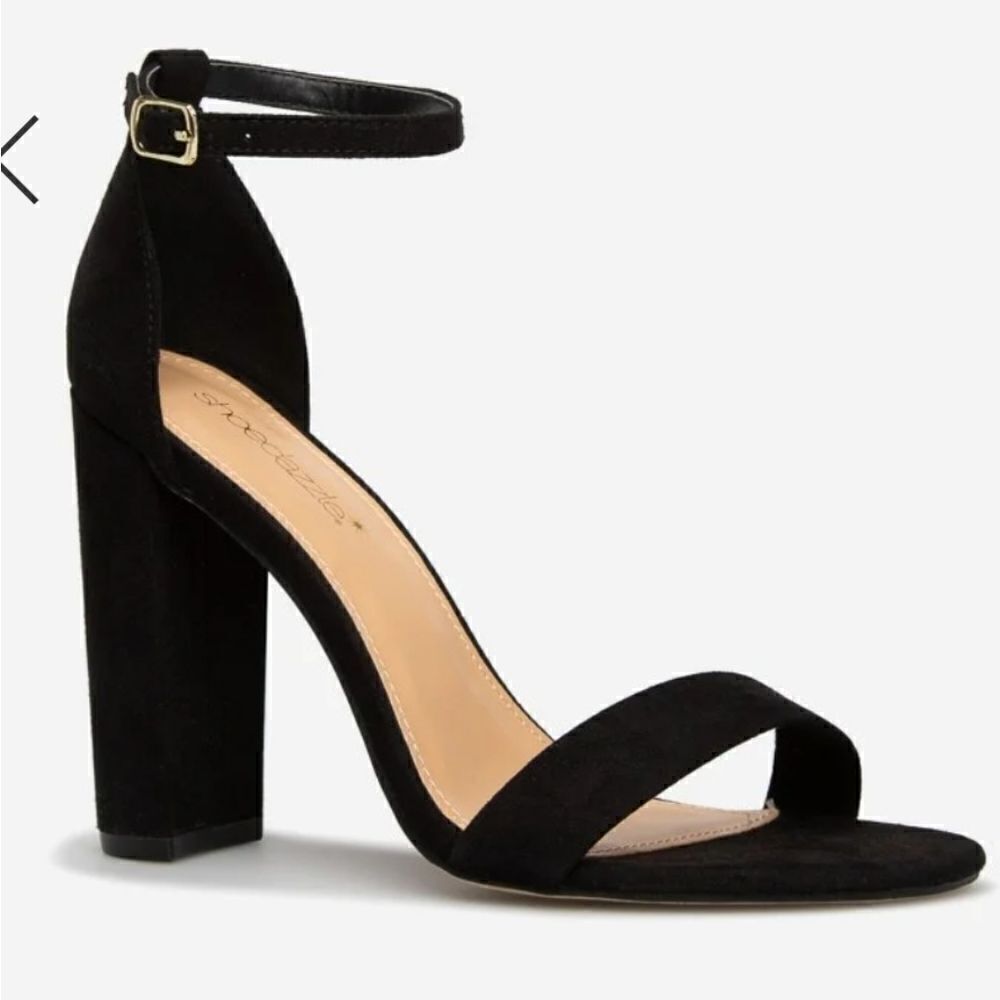 NIB Shoe Dazzle Lyvia Heeled Sandals – Black Size 9